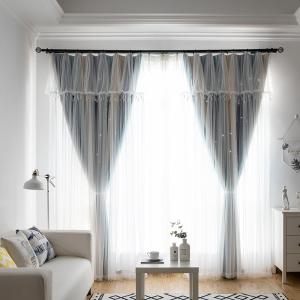 Thermal Insulated Geometric Pattern Jacquard Blackout Drapes Window Curtains