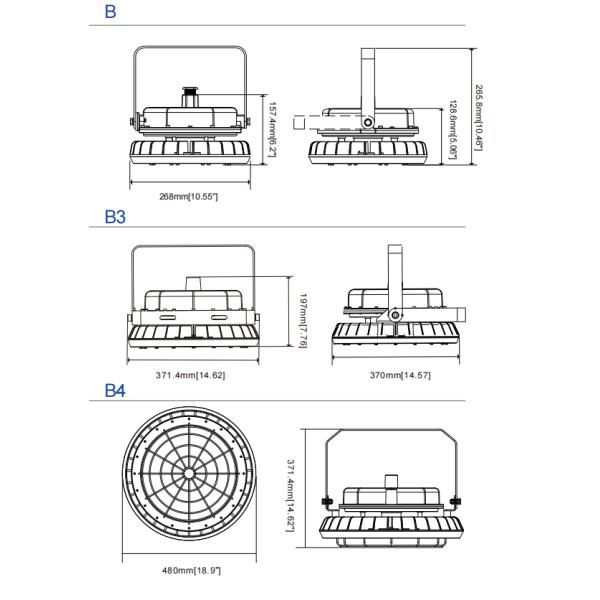Atex Industrial Workshop 60W/80W IP66 Special Chemical Plant Lighting Waterproof LED Explosion Proof Light