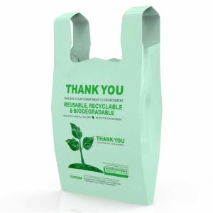 China Transparent Corn Starch Carry Bags Tasteless Biodegradable Plastic Bags on sale