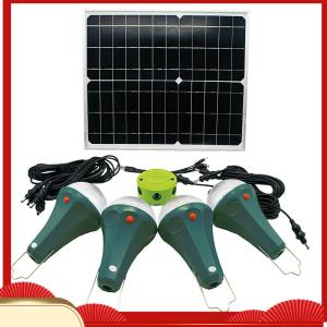 9W Solar Powered LED Shed Lights Remote Control Solar Lighting System For Home