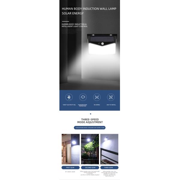 Solar Energy Wall Lamp 228 Led 212 Smd Led 1.8w 3-5m 155x110x55mm