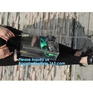 fashional pvc lcear plastic shoulder display shopping bag, Portable Clothing