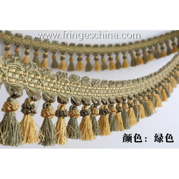 Latest decorative OEM custom design tassel fringe for curtain cushion trimmings