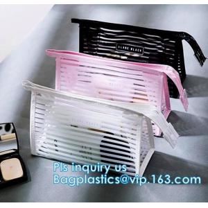 Quality Toilet Towel Packaging Custom Clear Plastic PVC Travel Cosmetic Bag with Zipper, Eco friendly clear pvc zip lock pouch Z for sale