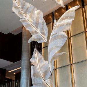 Customised Leaf Shape Pendant Light Creative Personalised Crystal Large