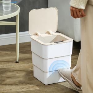Foldable Collapsible Sensor Trash Bin Trash Can  with Odor Filter Touchless