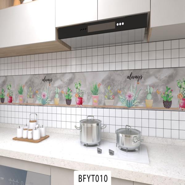 Waterproof Peel and Stick Wall Tile Stickers for Kitchen Backsplash Decor Geometric Pattern Heat Insulation