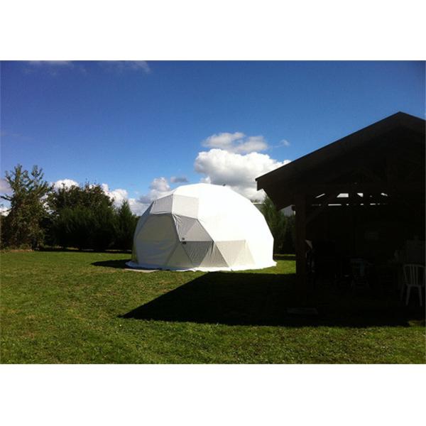 Outdoor Geodesic Dome Tent Wind Resistant Sphere Tents With White Fabric