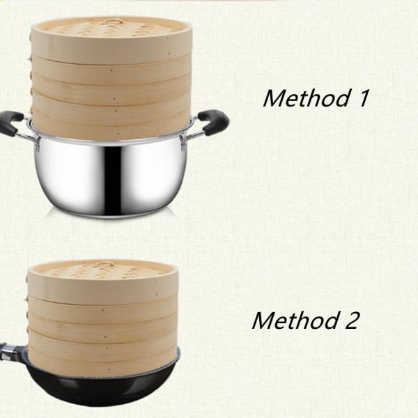 Household Wooden Cooking Utensils 13cm 14.5cm Xiaolongbao Bamboo Basket Steamer