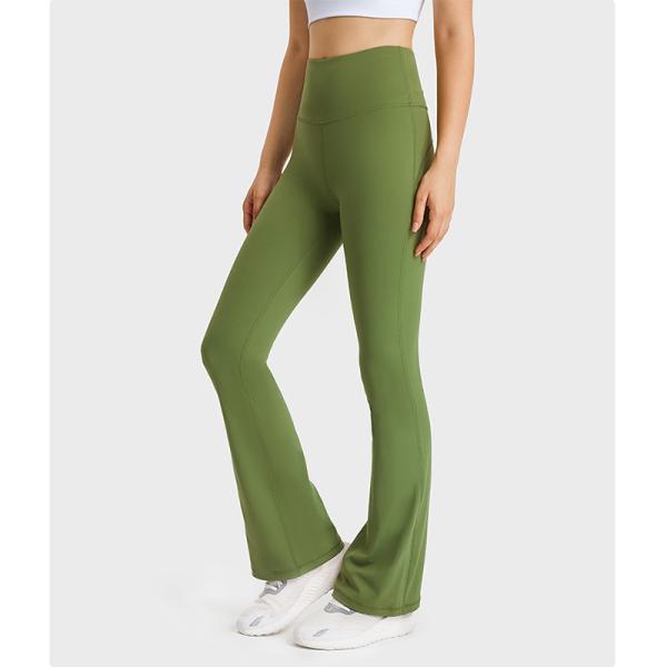 Flared Leg Pocket Yoga Pants Women High Wasit Leggings With Hidden Pocket