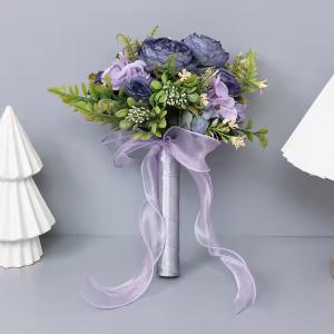 High Quality Wholesale Wedding Bouquets Artificial Flowers Roses Brides