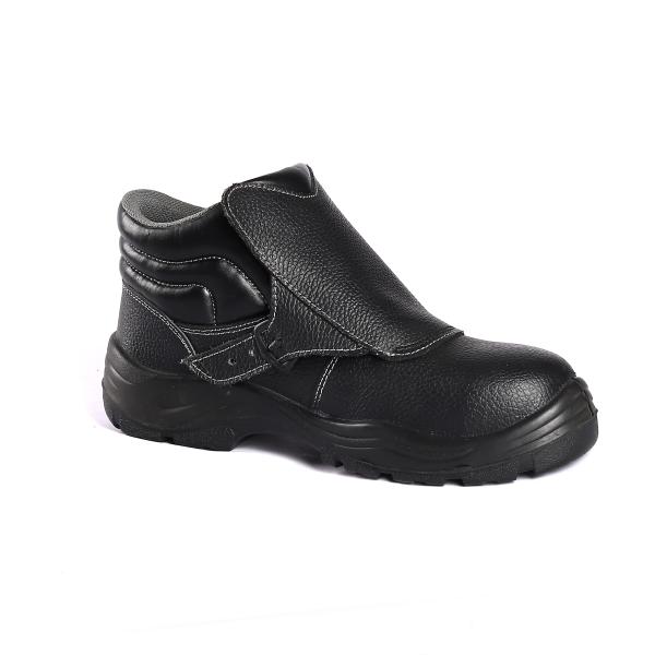 Mid Cut Breathable Genuine Leather Steel Toe Plate Worker Boot For Men And Women Safety Shoes