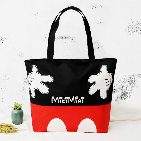 Buy Washable Small Black Canvas Tote Bags / Colorful Canvas Tote Handbag at wholesale prices