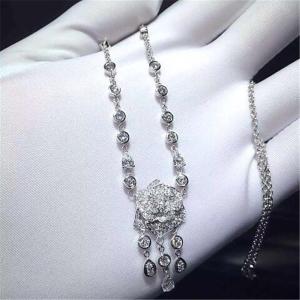 Piaget full diamonds rose necklace of 18kt gold with yellow gold or white gold