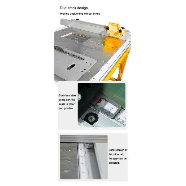 Double Blade Circular Slide Table Saw Woodworking Machinery Wood Panel 220V 2600w