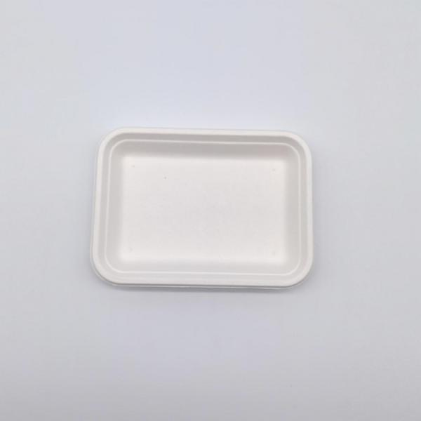 Greaseproof Compostable Square Plates , Supermarket Biodegradable Sugarcane