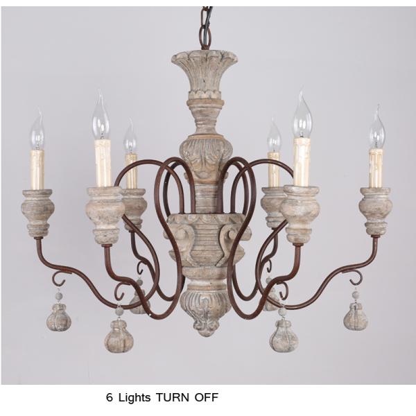Vintage resin chandelier for living room bedroom home retro loft Chandelier(WH-CI-114)