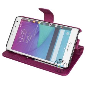leather wallet protective cases for samsung note edge with card slots