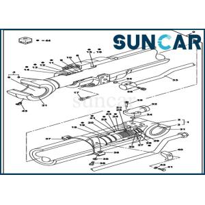 Quality CASE Dipper/ Arm Seal Kit LZ011200 Cylinder Replacement Kit Fits Excavator CX210C LC CX210D LC for sale