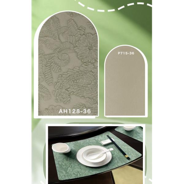 3D Retro Floral Embossed PVC Leather For Handbag Packaging Box Decorative Fabric Placemat Faux Leather