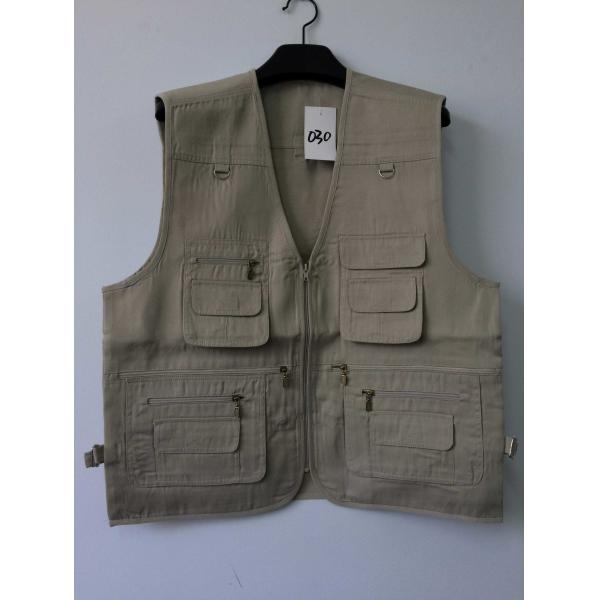 Mens classic vest in 100% polyester washed fabric, S-3XL, 4 colors can be chose