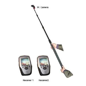 Quality IR illuminated Telescopic Pole Camera with Two Receivers for Security Inspection for sale