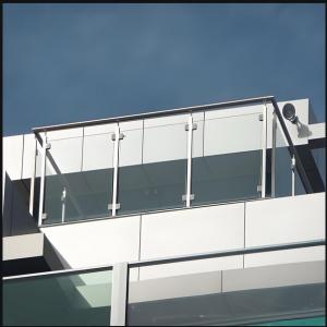 Stainless Steel Frameless Balcony Glass Railing Weatherproof