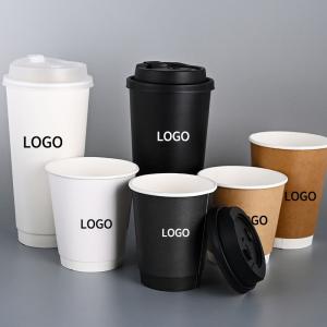 Waterproof PE Coating 16oz Double Wall Cups Food Grade Paperboard
