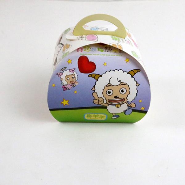 Top Seller Cute Cartoon Peppa Pig , Happy Lamb , Bear Cupcake Muffin Cake Boxes Removable Inserts with Handle