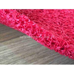 Red Logo Flooring Carpet Rubber Safety Mats / Water - Proof Rubber Door Mat
