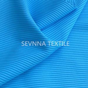 Spandex Lycra 255gsm Recycled Swimwear Fabric Printable Ribbed Women Bathing