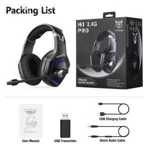 Onikuma K1 PRO 100mA DC5V Wireless Gaming Headset 117dB