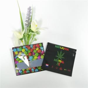 Resealable Herbal Incense Packaging , Flat Tabcoo Weed Packaging Bag Gravure