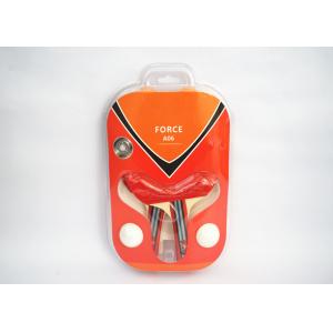Line Handle Table Tennis Set 2 Bats With 2 White ABS Balls With Pimple In Rubber
