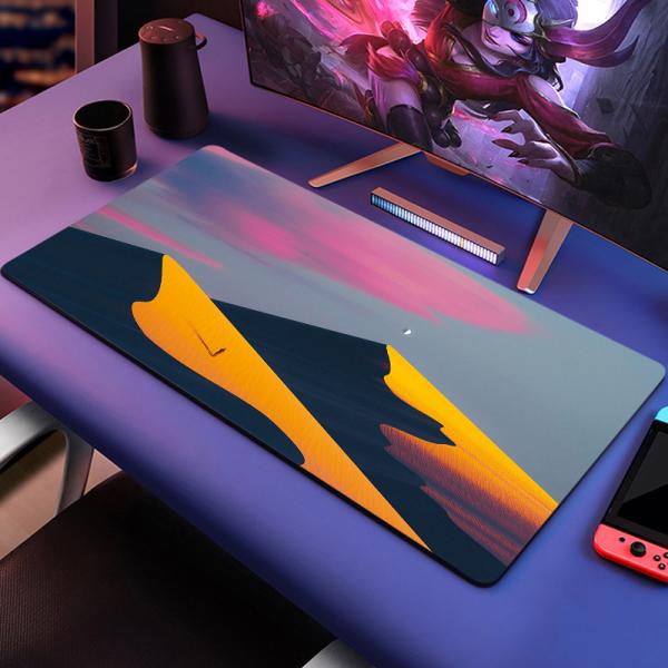 NO Wireless Charging Custom Logo Nature Rubber XXXl Big Desk Mat for Computer Accessories