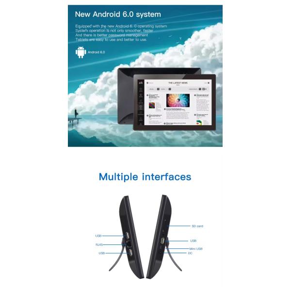 10.1inch wall mount Commercial poster Display Digital signage android tablet pc POE NFC Camera Touch screen for shopping mall
