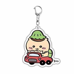 Silk Screen Printed Acrylic Keychain Cute Cartoon Character Durable Metal Ring