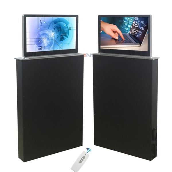 Aluminum Ultra Hidden Desk Monitor Lift 18.5 Inch / 23.5 Inch Motorized Monitor Lift