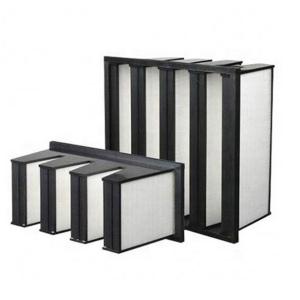 HVAC System Compact V-Bank Type HEPA Filter With Plastic Frame V Cell Compact