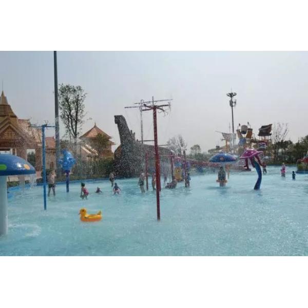 Excited Large Outdoor Rainbow Water Slide Weather Resistance