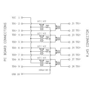 5-6605811-1 RJ45 With Integrated Magnetics LPJG16520A28NL Protocol converter
