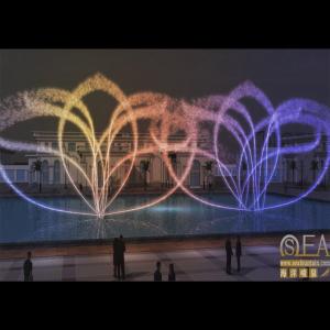 Round swing spray gushing shape water music fountain design