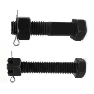 Black Hex Head Bolts With A Hole on the End of Shank Grade 8.8 &.10.9 Carbon