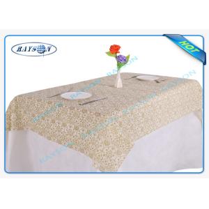 Disposable Non Woven Tablecloth / Restaurant Pantone Matched Table Cloth