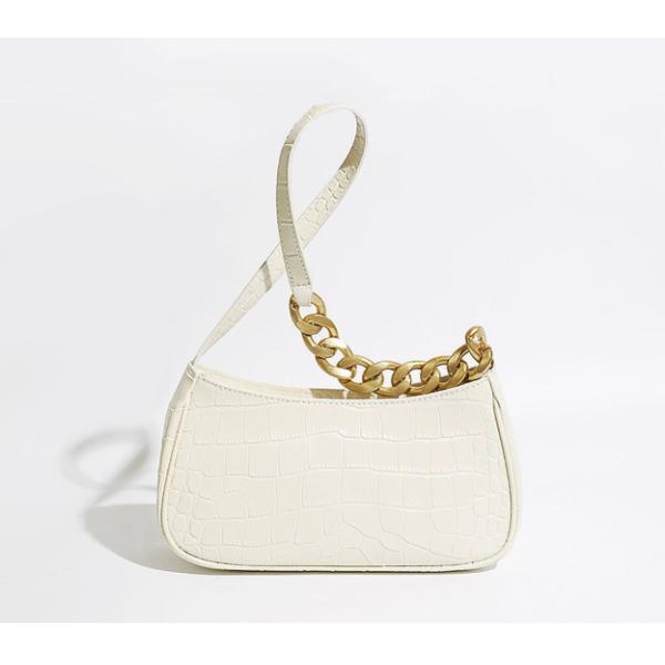 Buy Niche Mini Baguette Bag 27cm 13cm Crocodile Pattern Shoulder Bag at wholesale prices