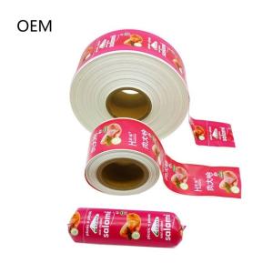 OEM Flexography Printing Custom Logo Sausage Packaging Plastic Casings Safe