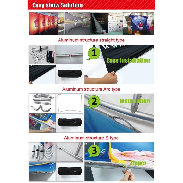 Easily Carry Fabric Wall Aluminum Tension Fabric Displays Vivid Color Print