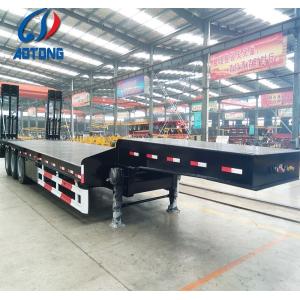Mechanical/Air Suspension Low Flatbed Truck Trailer for Heavy Duty Equipment