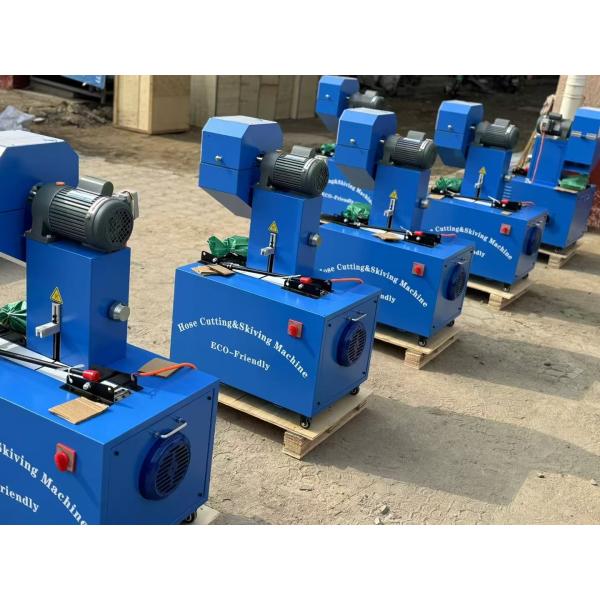 High Performance Electric 2 Inch 6 Layers Hose Cutting And Skiving Machine With Blade Protective Cover