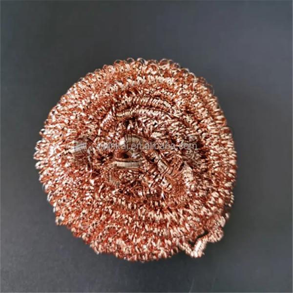 100% Pure Copper Spiral Scourer Scrubber for Cleaning Pad Sponge in Pure Copper